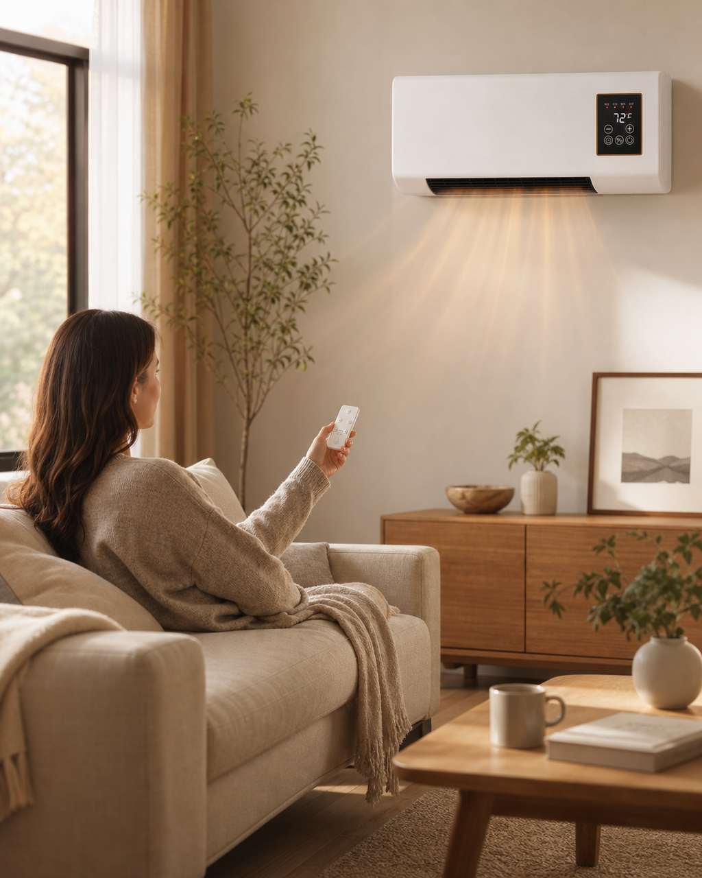 Mini Wall AC Heater Remote